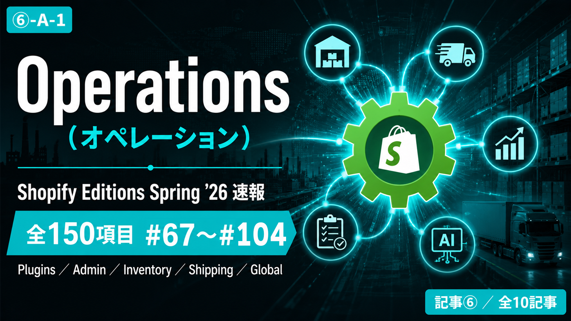 【Shopify Editions Spring '26 速報 全150項目】業務効率が激変！Operations（オペレーション）アップデート図解解説 #67〜#104